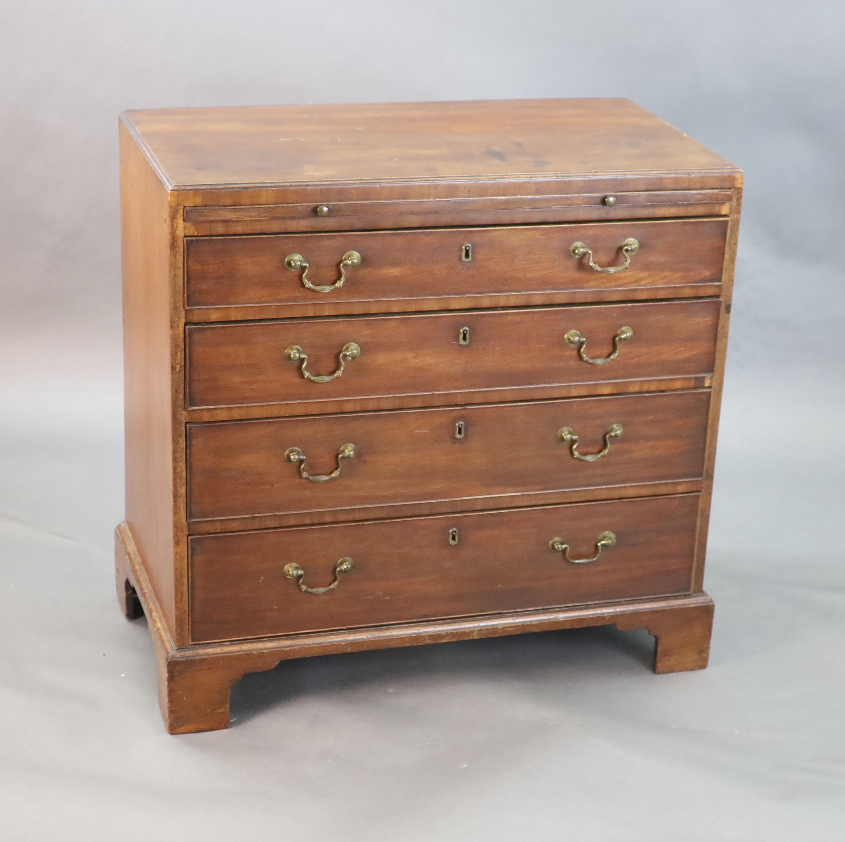 A George III mahogany chest, W.2ft 9in. D.1ft 6in. H.2ft 8in.